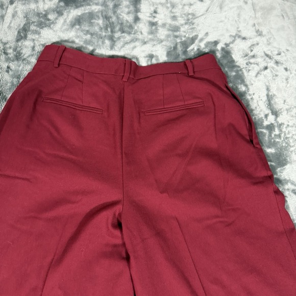 Ann Taylor Pants Womens 8 Red Wide Leg Polyester Viscose Dress Work Business NWT - Picture 6 of 15
